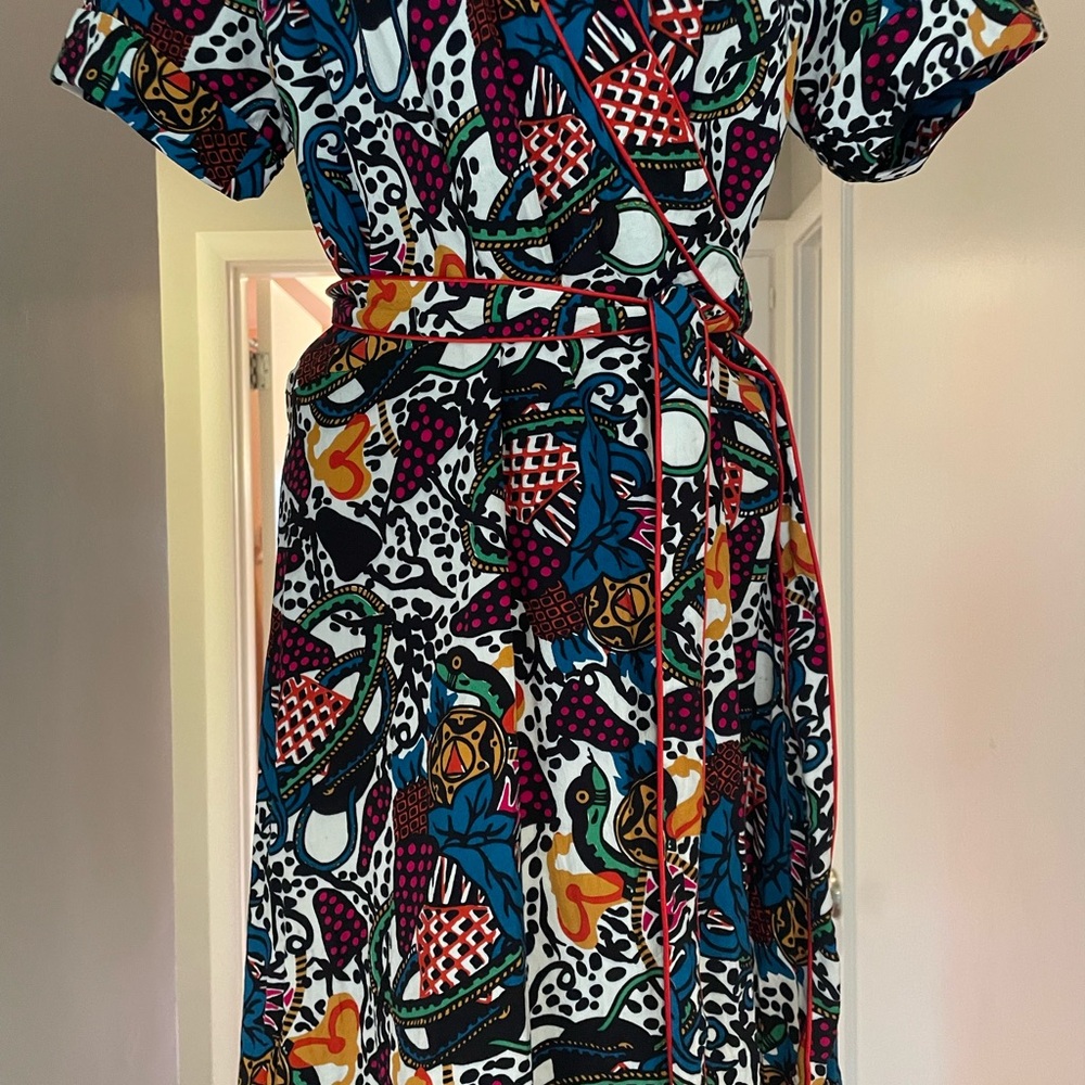 Veronica Beard Serena Multicolor Patterned Wrap M… - image 4